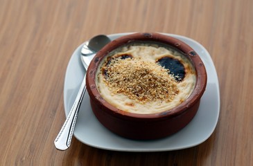 traditional Turkish dessert. (rice pudding) 