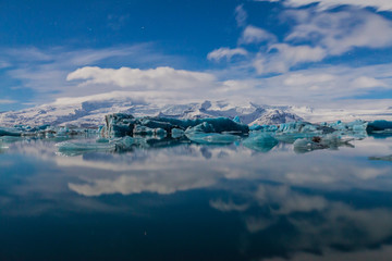 Fototapeta na wymiar Jokulsarlon glacier lagoon, Southern Iceland, Iceland, Europe
