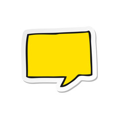 Naklejka premium sticker of a cartoon speech bubble
