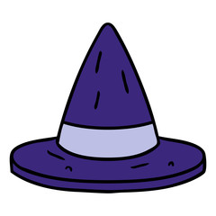 cartoon doodle of a witches hat