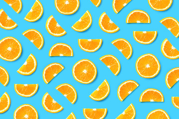 Fruit pattern of orange slices