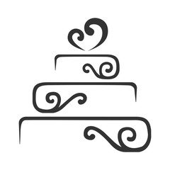 Cake logo vector illustration