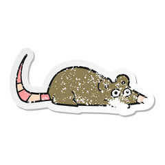 distressed sticker of a cartoon mouse