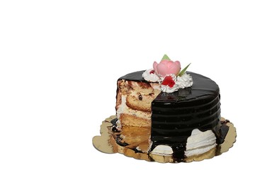 a slice of chocolate cake 