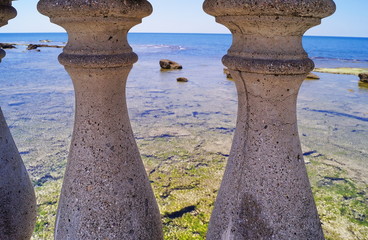 Balustrade of Mascagni terrace, Livorno, Tuscany, Italy