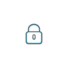 Locked icon design. Essential icon vector illustration