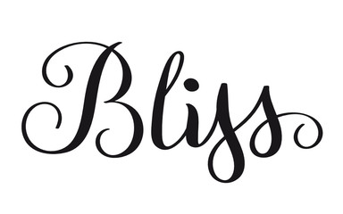 BLISS hand lettering banner