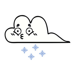 cute cartoon snow cloud