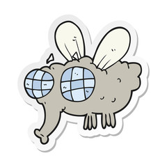 sticker of a cartoon fly