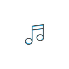 Music player icon design. Essential icon vector illustration