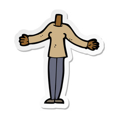 sticker of a cartoon female body