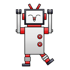 gradient shaded cartoon robot