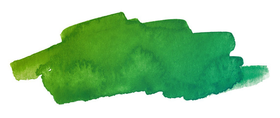 green watercolor stain drawn by hand. high resolution real texture