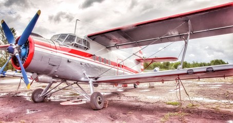airplane in hangar