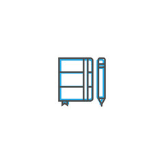 Notebook icon design. Essential icon vector illustration
