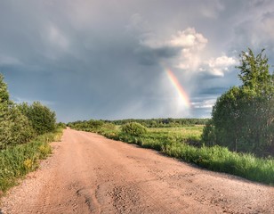road in field