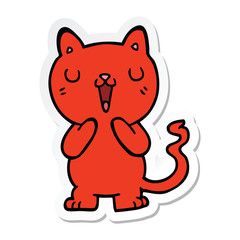 sticker of a cartoon cat