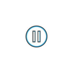 Pause icon design. Essential icon vector illustration
