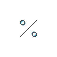 Percent icon design. Essential icon vector illustration