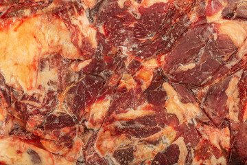Obraz na płótnie Canvas Background of fresh juicy beef, beef meat texture.
