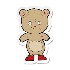 sticker of a cartoon cute teddy bear