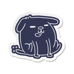cartoon sticker kawaii of a cute dog