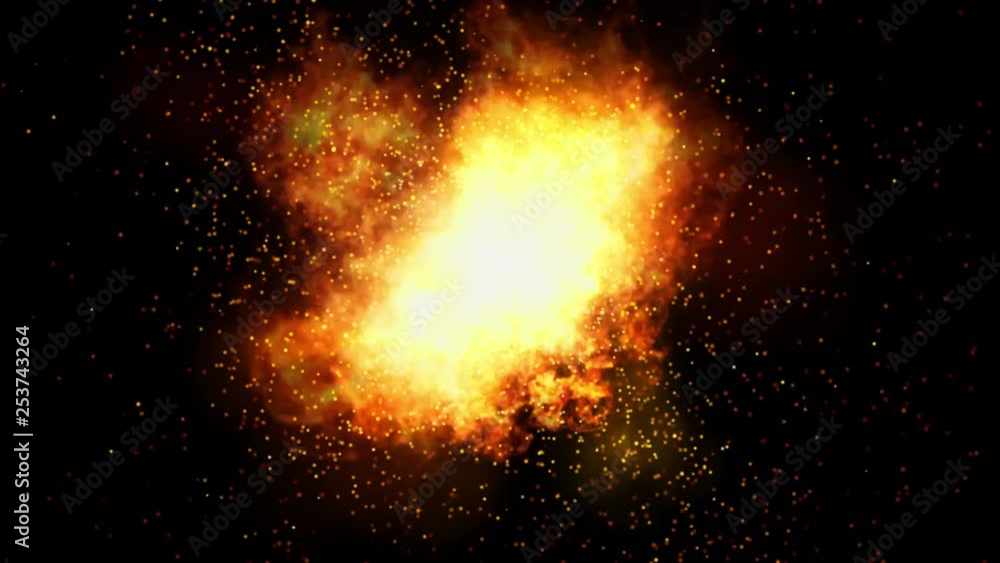 Poster shockwave power fire explosion loop/ animation of a powerful fire speed explosion wave effect with f