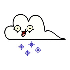 comic book style cartoon snow cloud