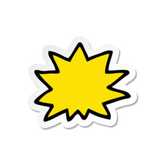 sticker of a cartoon explosion