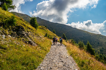 Fototapeta na wymiar View from Monte Elmo near Sesto, Trentino Alto Adige - Italy