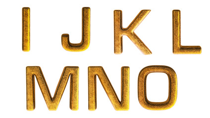 Gold Alphabet 3D Render Set