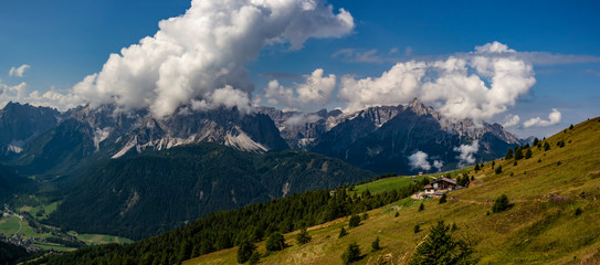 Fototapeta na wymiar View from Monte Elmo near Sesto, Trentino Alto Adige - Italy