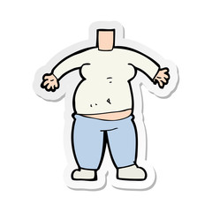sticker of a cartoon body