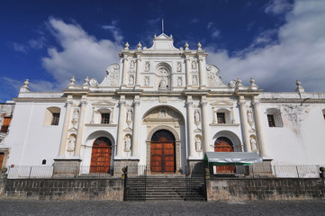 Fototapeta na wymiar Antigua Guatemala Cathedral (Catedral de San Jose) is a Roman Catholic church in Antigua Guatemala.