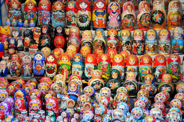 Russia, Moscow, Matryoshka Nesting Dolls.