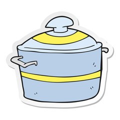 sticker of a cartoon cooking pot