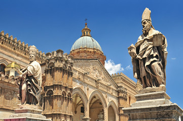 Fototapeta na wymiar Palermo Cathedral is the cathedral church of the Roman Catholic Archdiocese of Palermo located in Palermo Sicily southern Italy.