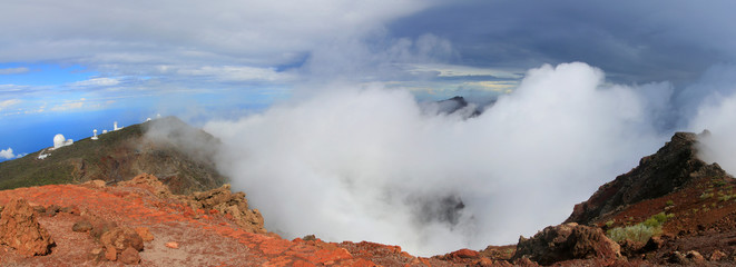 Roque de los Muchachos, Insel La Palma, Kanaren, Spanien, Europa, Panorama