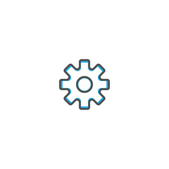 Settings icon design. Essential icon vector illustration