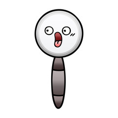 gradient shaded cartoon magnifying glass