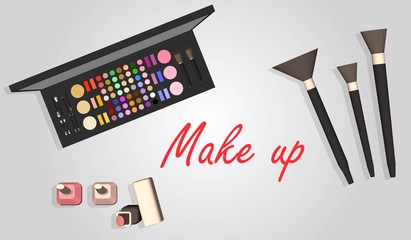 Makeup cosmetics vector