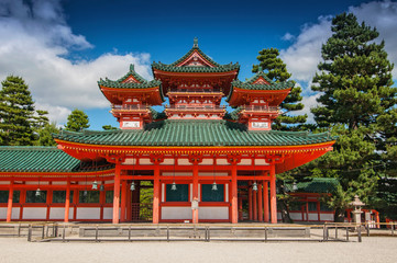 Dragon Hall at Heian jingu Shrine in Kyoto, Japan.