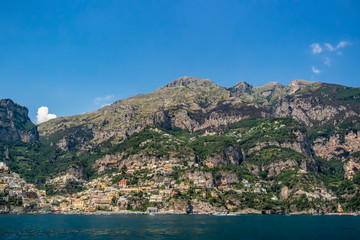 Naklejka na ściany i meble View on the Positano Coast, Campania - Italy
