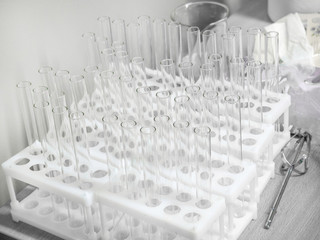 science laboratory test tubes , laboratory equipment