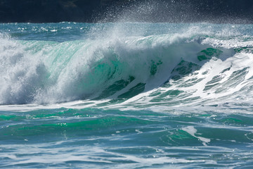 Turquoise Waves breaking on the North Cornish Coastline, Fistral Beach