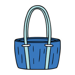 cartoon doodle of a red big bag