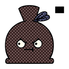 comic book style cartoon sack