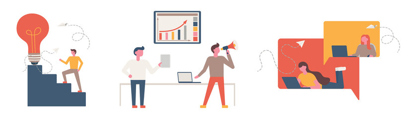 office concept business people, flat design