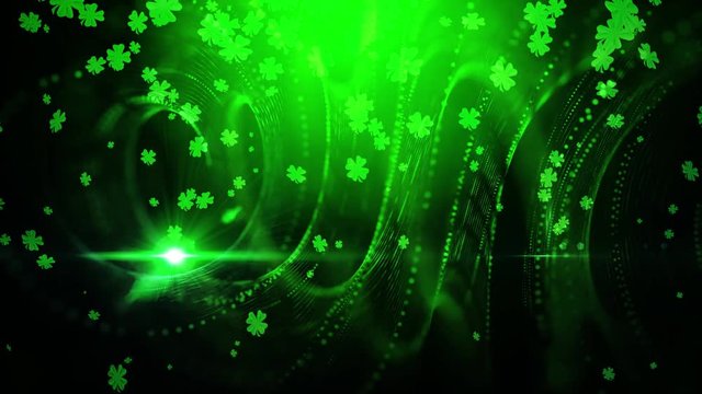 St. Patrick green lucky clover background