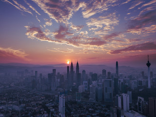Sunrise in Kuala Lumpur Malaysia